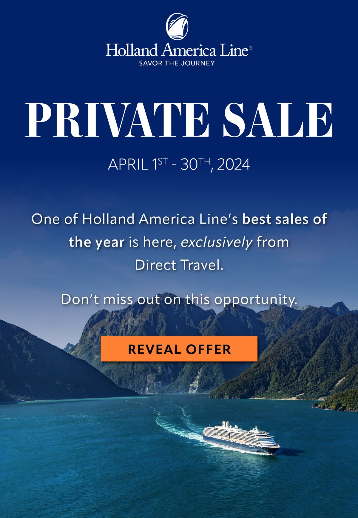 Holland America Private Sale